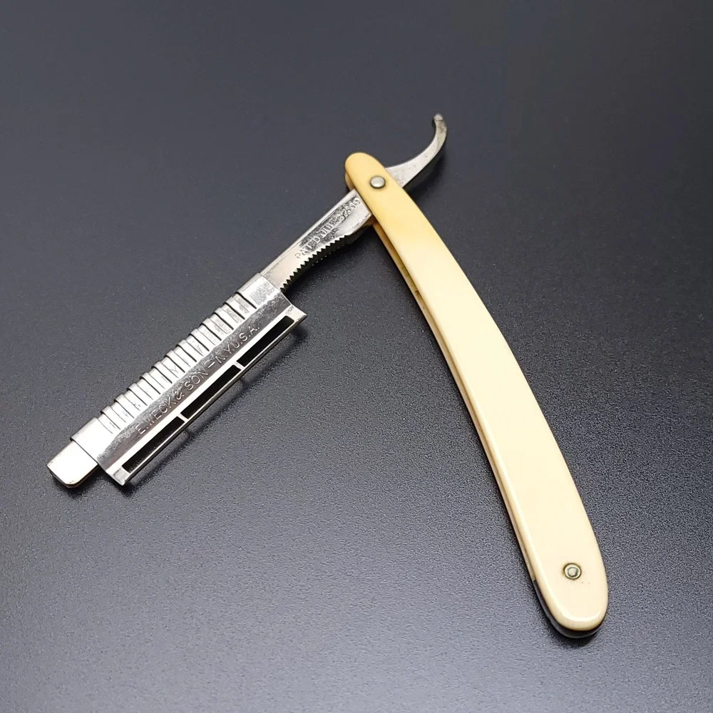 Vintage E. Weck & Son NY USA Straight Razor Folding Shaving Tool